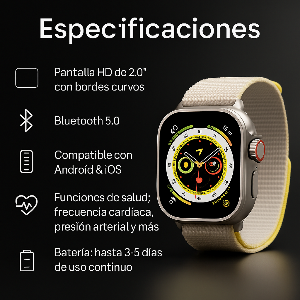 🕘🔥 Smartwatch Q9 Ultra 2 SET – Tecnología Total 2 en 1