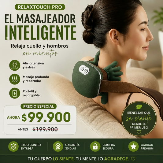 El Masajeador  Inteligente Que Relaja Cuello Y Hombros En Minutos- RelaxTouch Pro