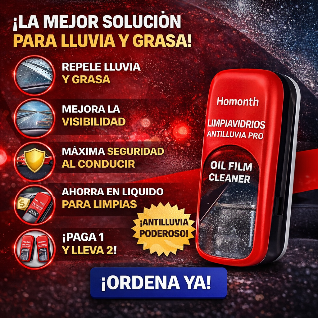 Limpiavidrios AntiLluvia PRO - Conduce con visión perfecta incluso bajo lluvia extrema