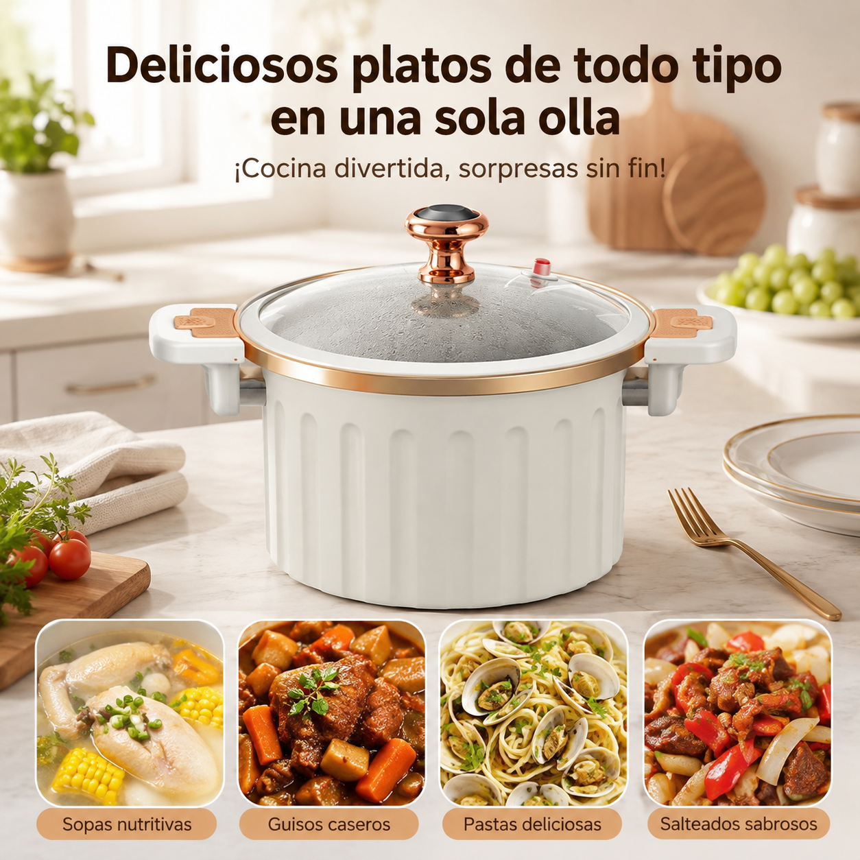 Olla MicroPresión Antiadherente Premium 10L