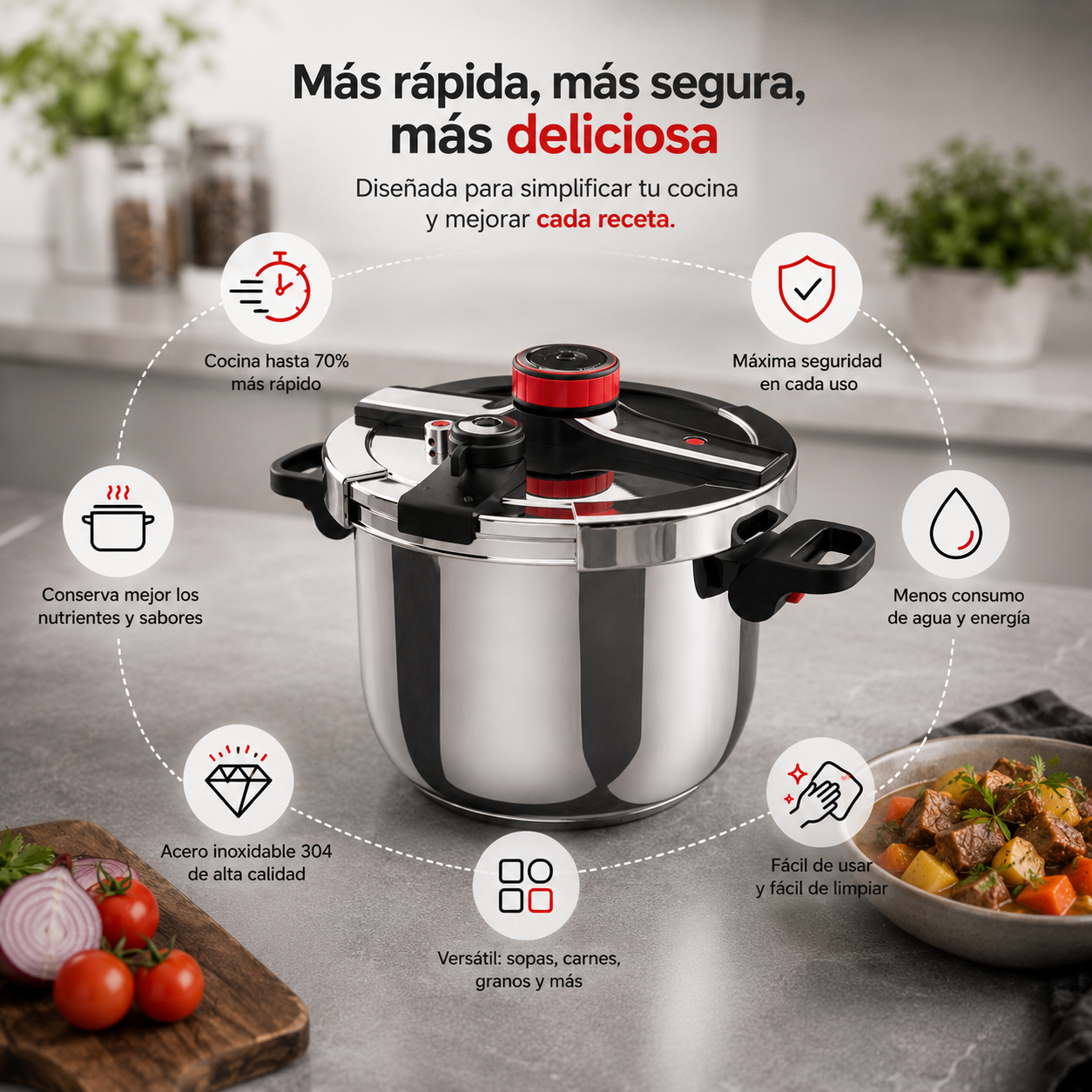 OLLA DE PRESION DE 6 LITROS